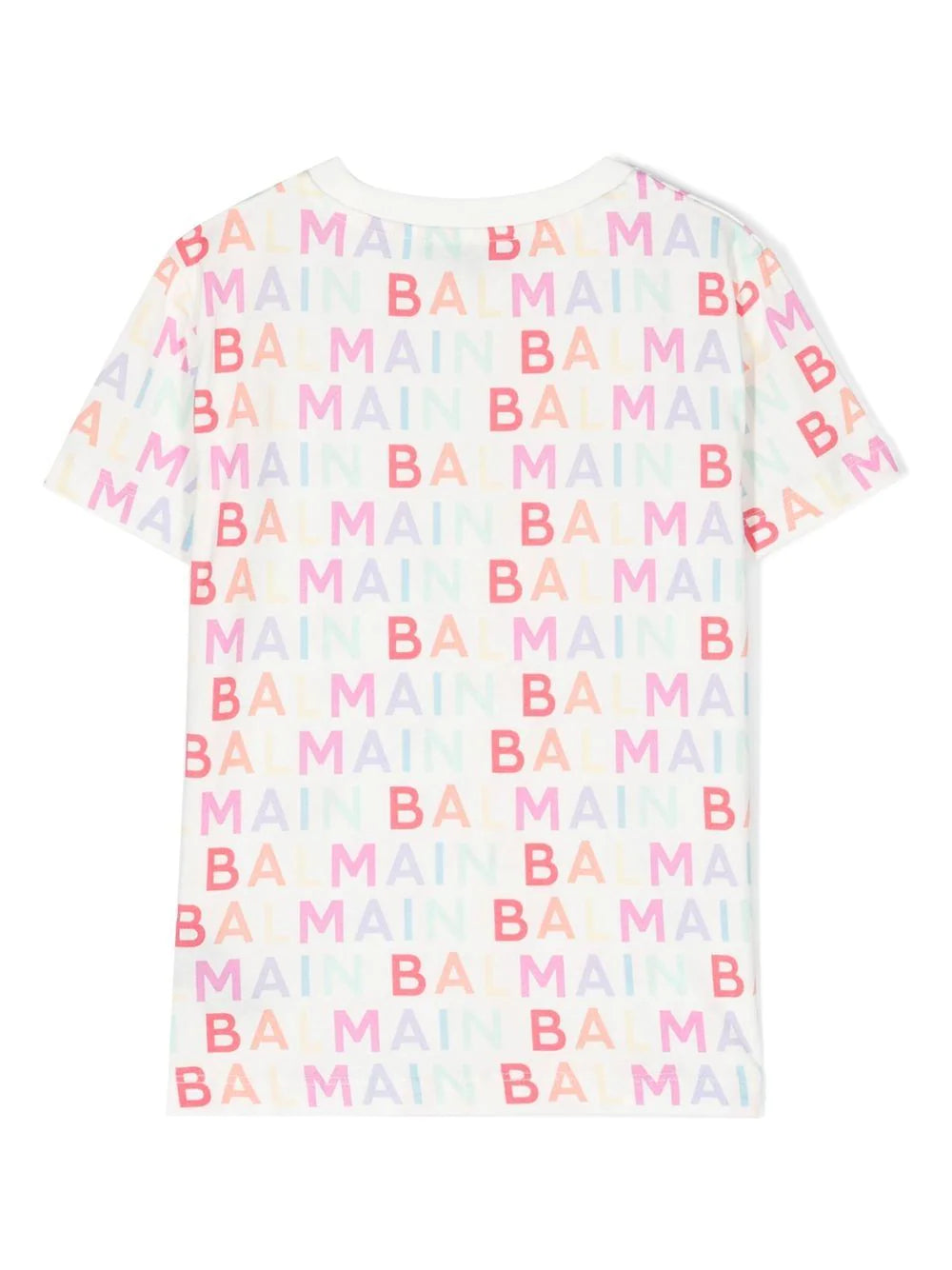 Balmain Kids T-shirt girocollo multicolore con stampa