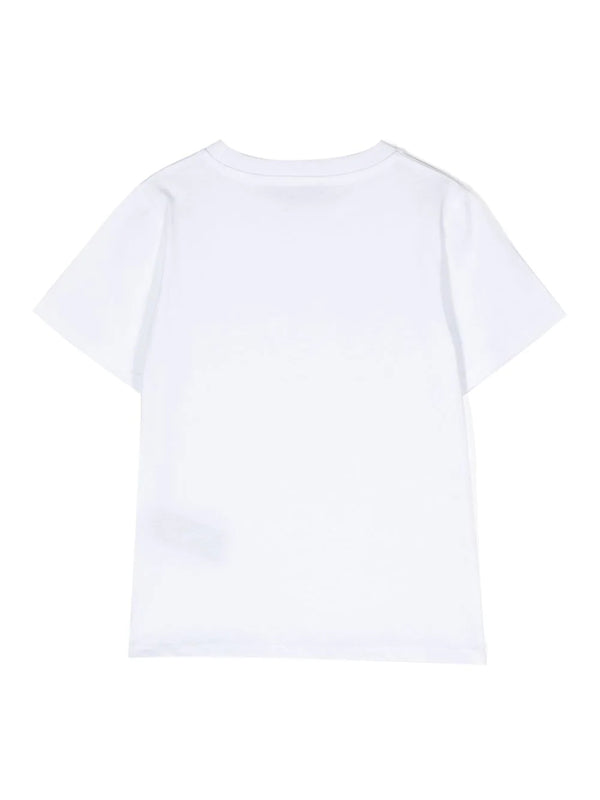 Balmain Kids T-shirt bianca con logo in rilievo