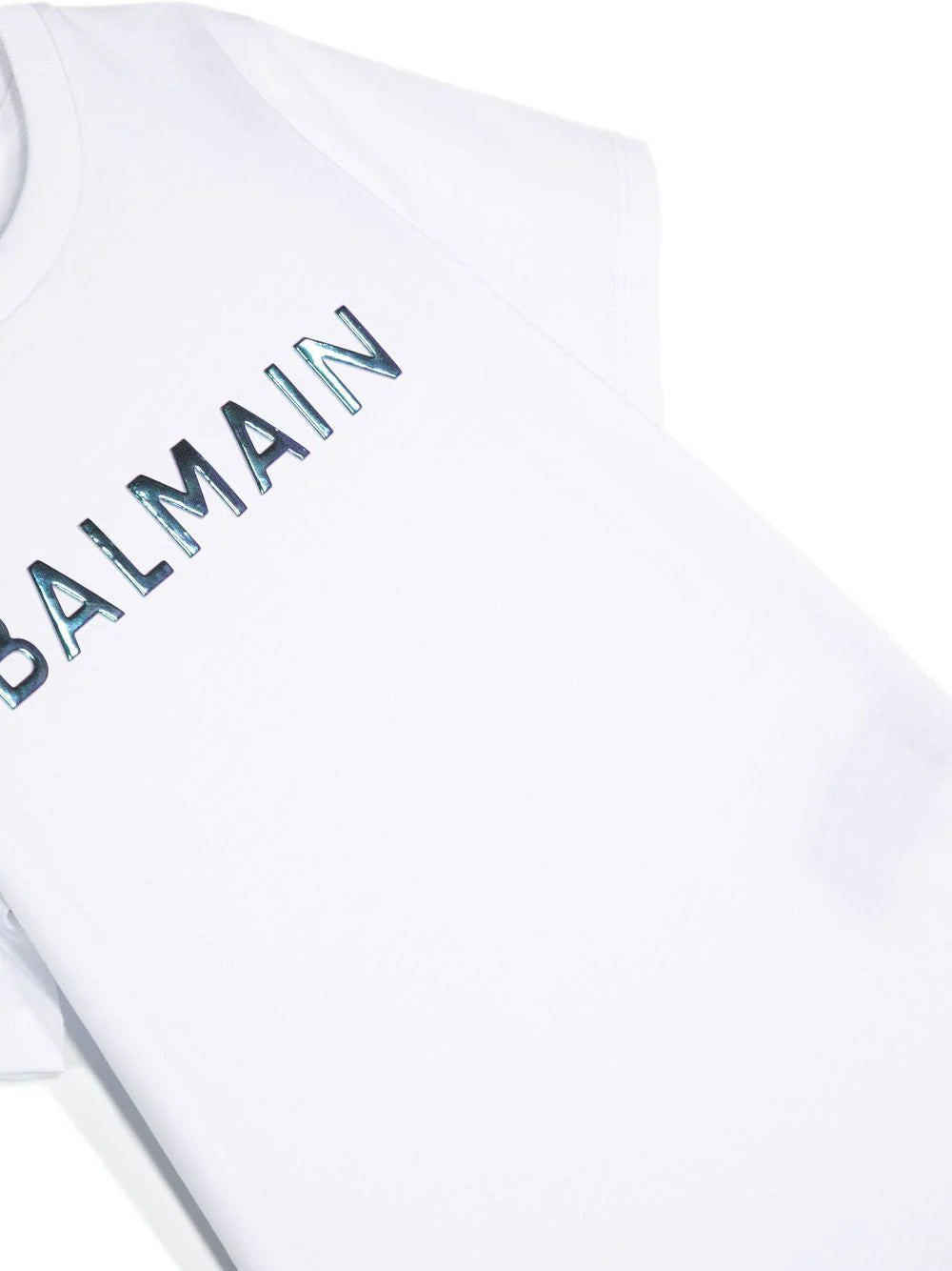 Balmain Kids T-shirt bianca con logo in rilievo