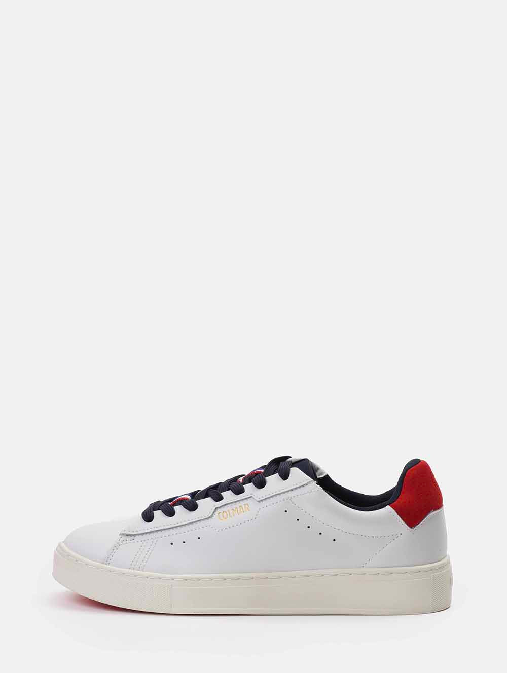 Sneakers White - Navy Blue - Red