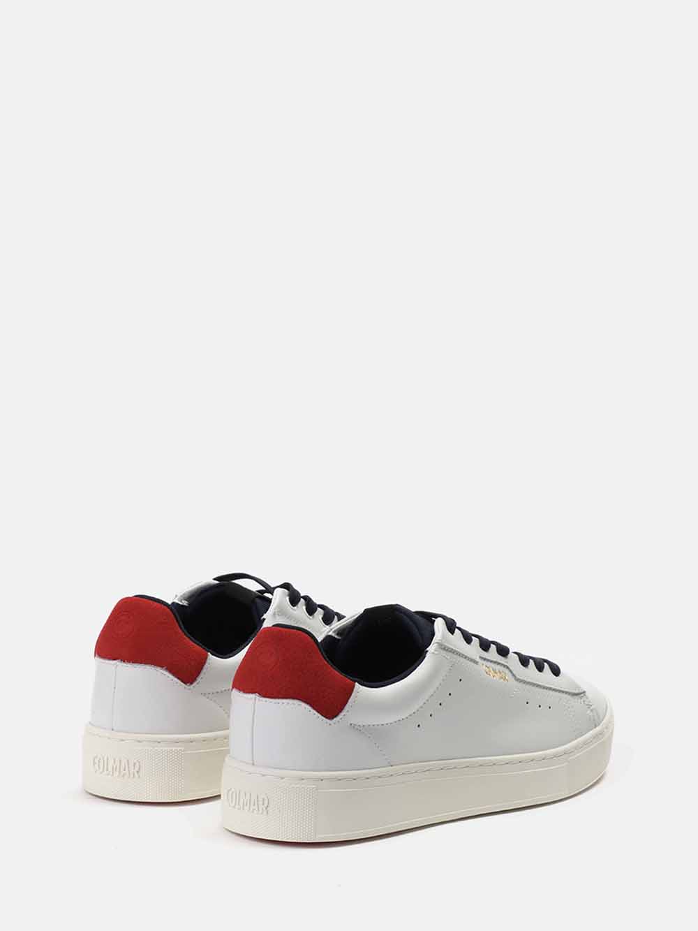 Sneakers White - Navy Blue - Red