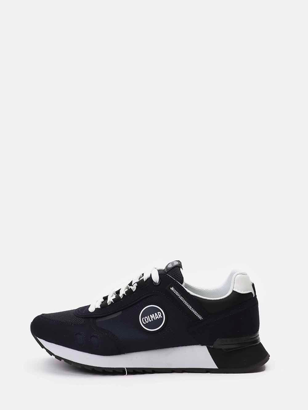 Navy blue sneakers
