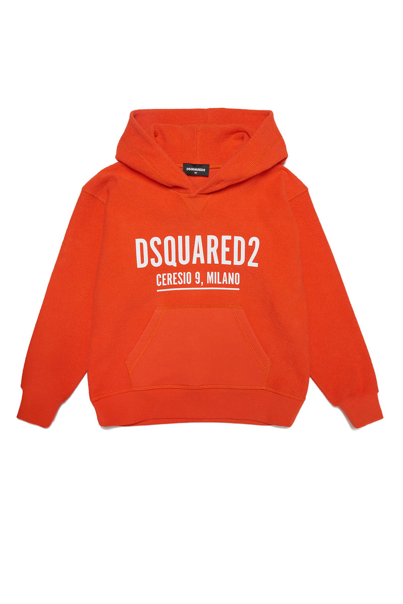 DSQUARED FELPA CAPPUCCIO Unisex Bambino DQ1411-D005U Flame Orange