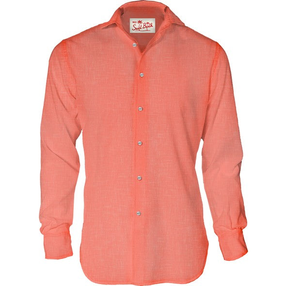 Fluo red watercolor shirt