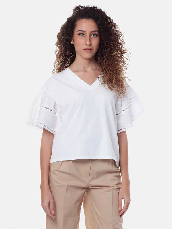 Woolrich T-shirt Donna WWTE0076 Bright white