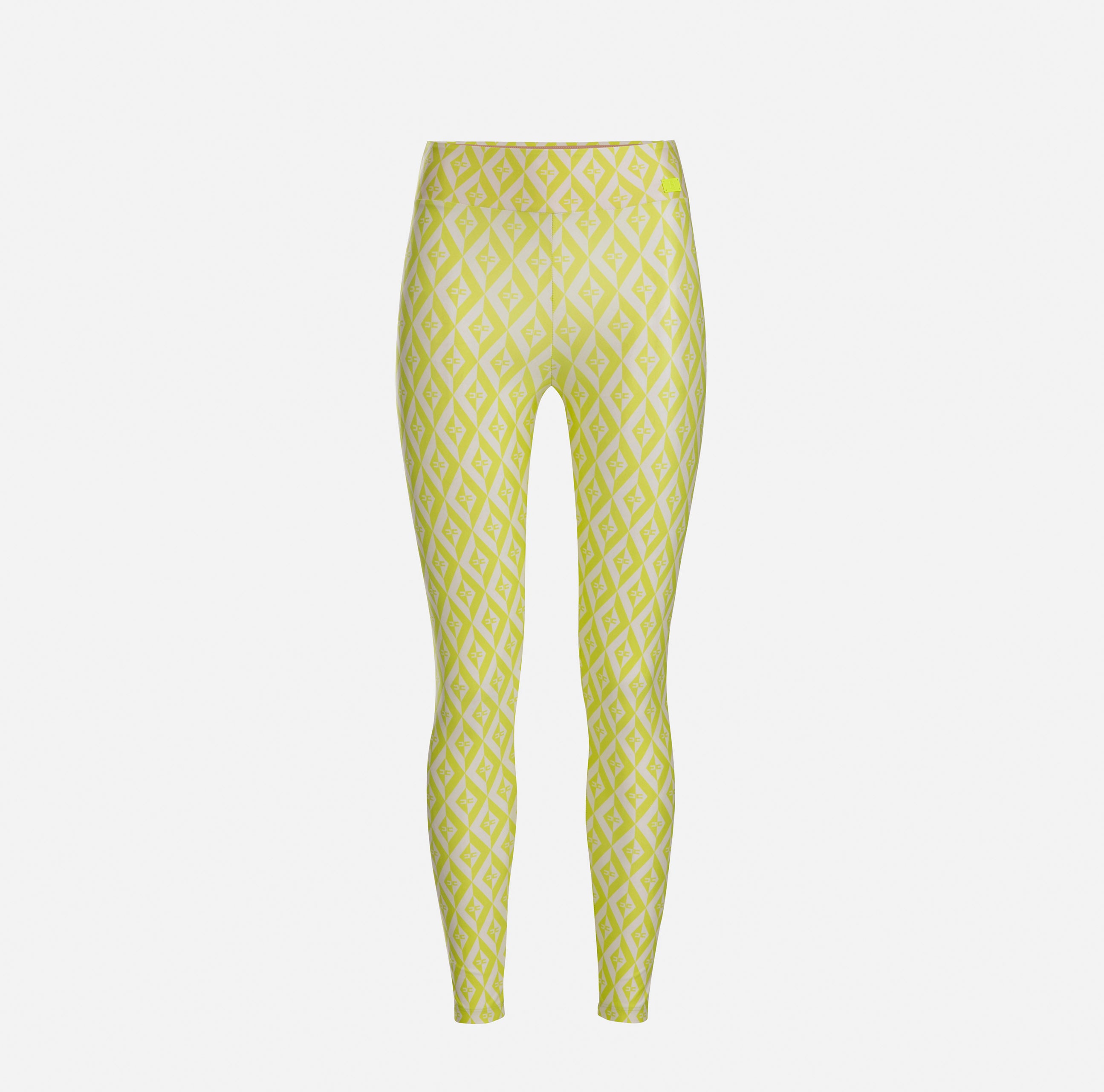 Elisabetta Franchi Women's Trousers PA00736E2 Fluo butter lime