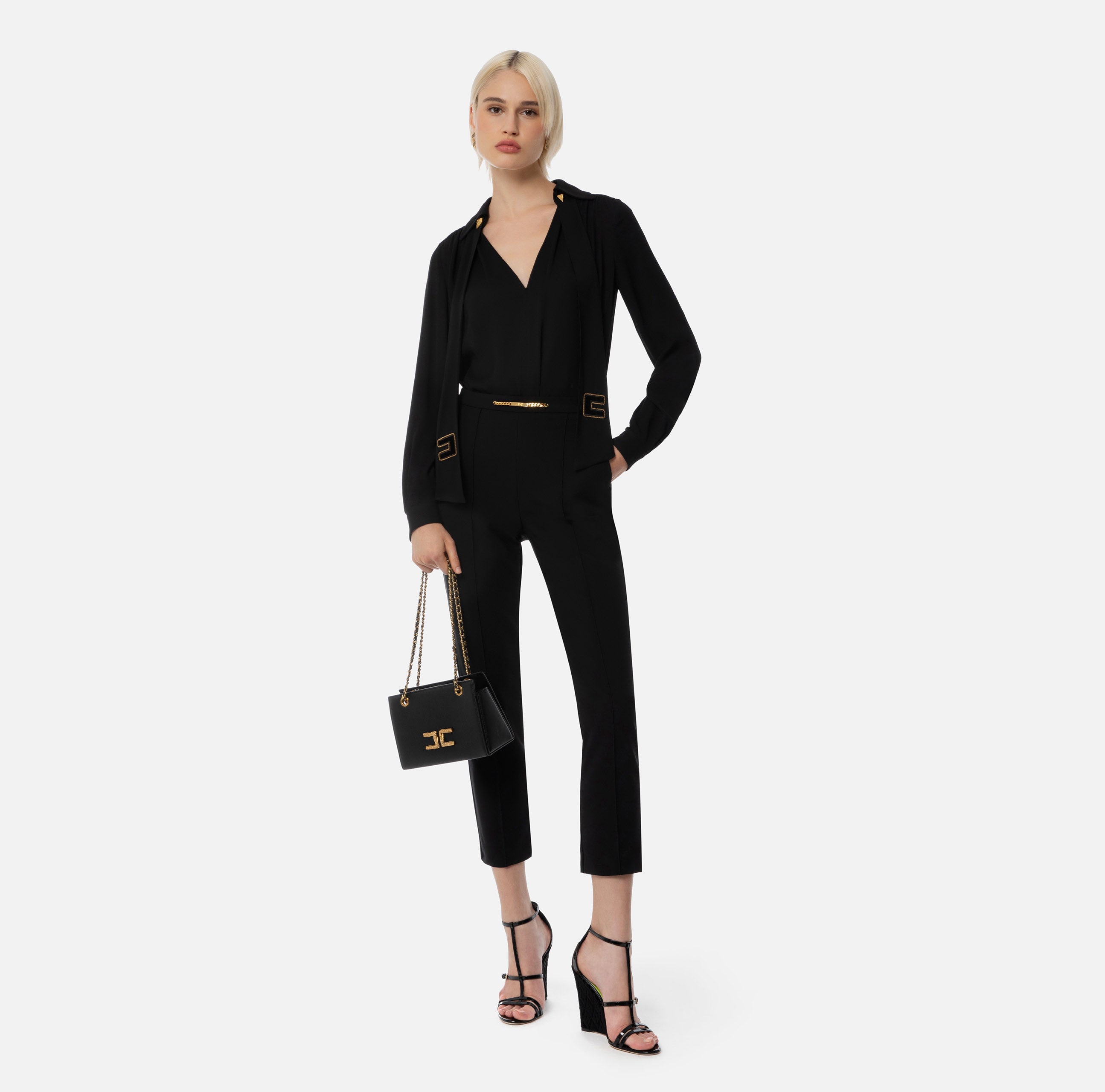 Elisabetta Franchi Women's Trousers PA01136E2 Black