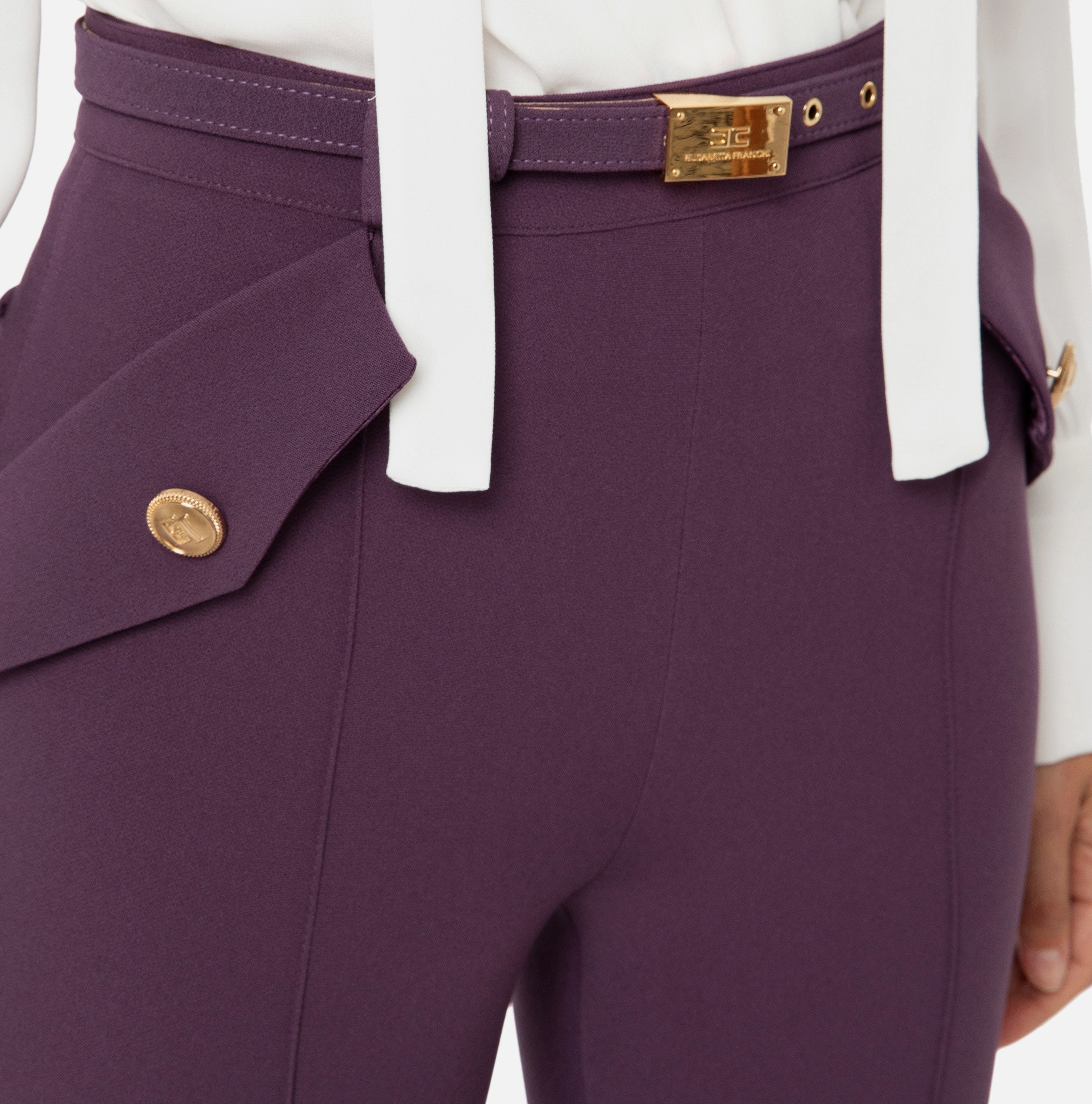 Elisabetta Franchi Women's Trousers PA02236E2 Plum