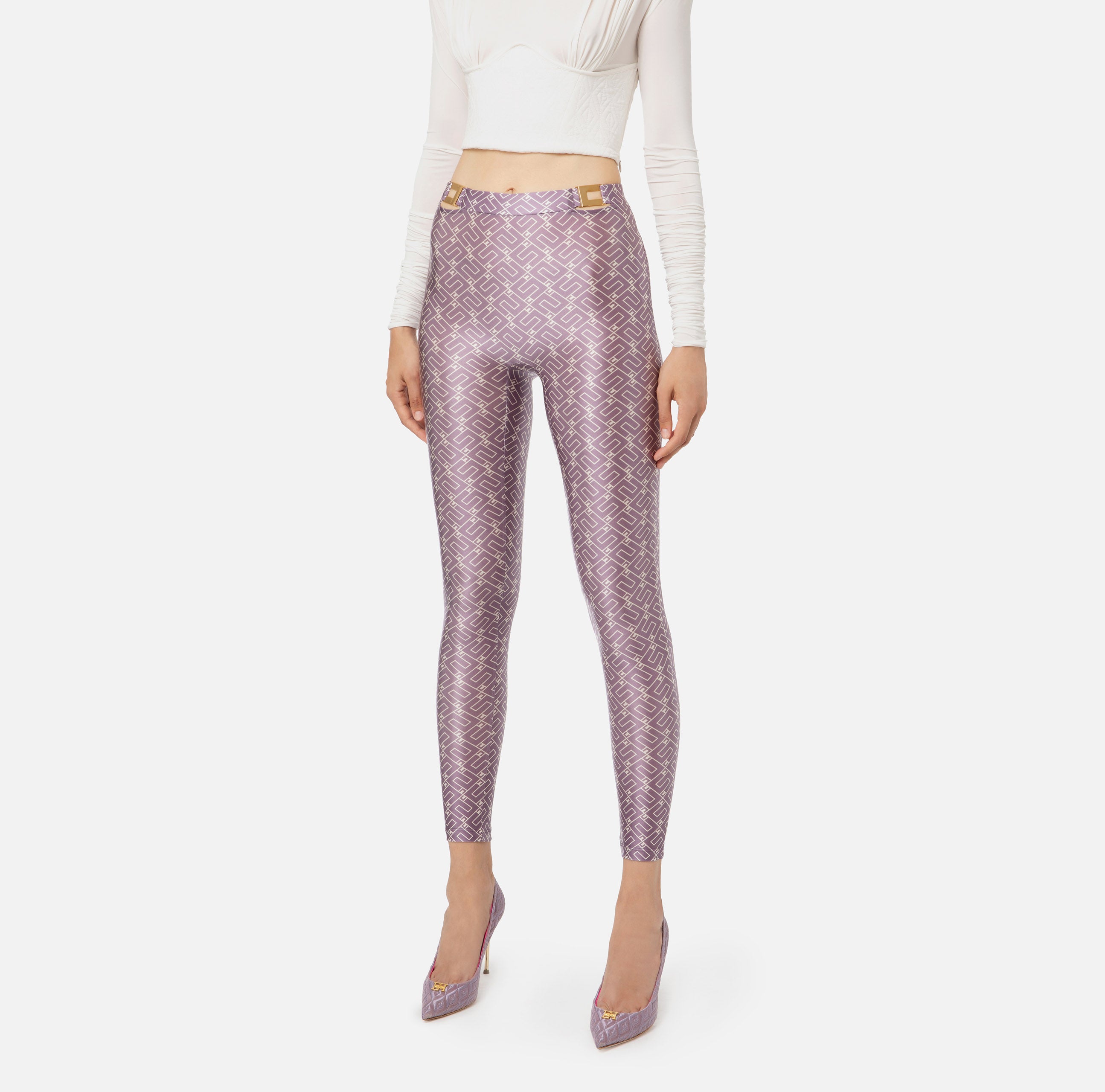 Elisabetta Franchi Women's Trousers PA02636E2 Candy violet butter