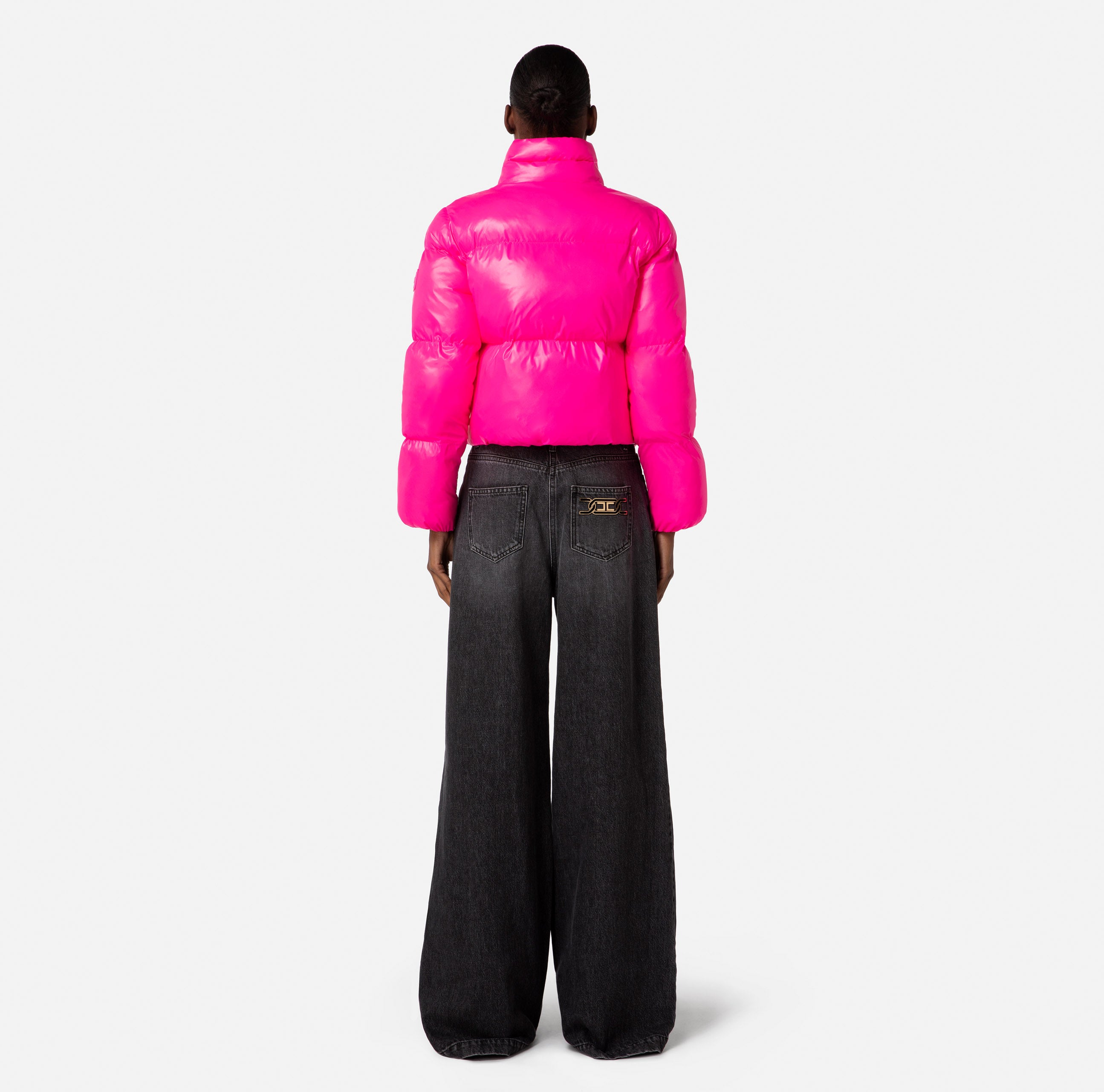 Elisabetta Franchi Women's Down Jacket PI55D36E2 Pink fluo