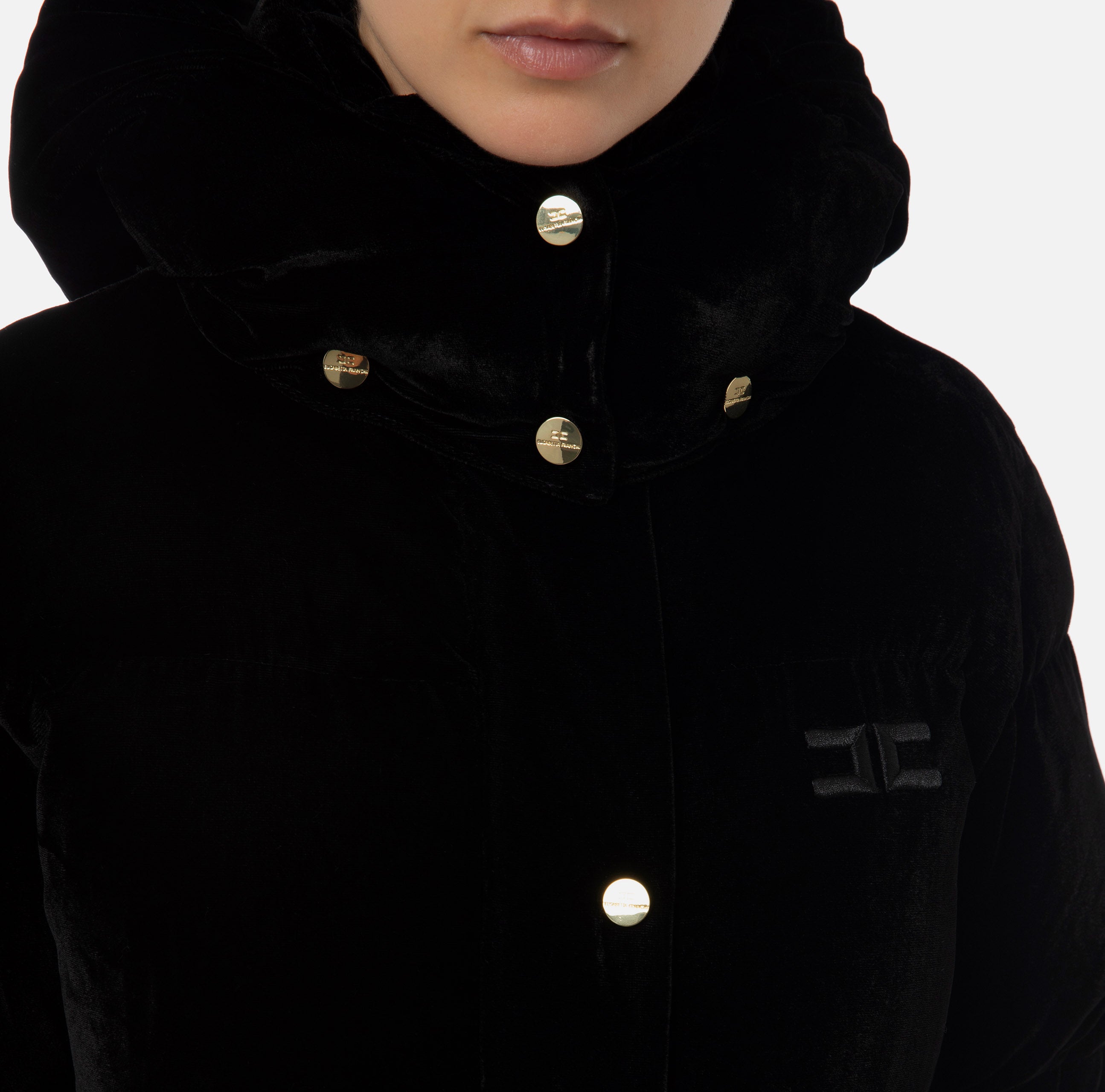 Elisabetta Franchi Women's Down Jacket PI62D36E2 Black