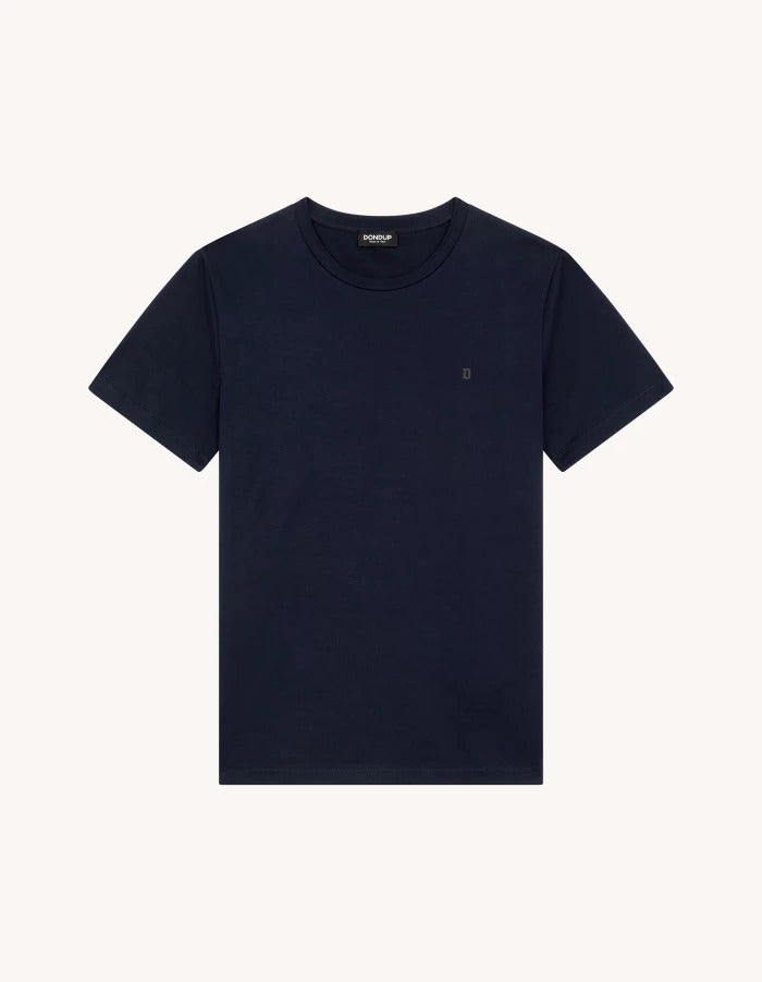 Dondup T-Shirt Uomo Basic-Blu Inchiostro