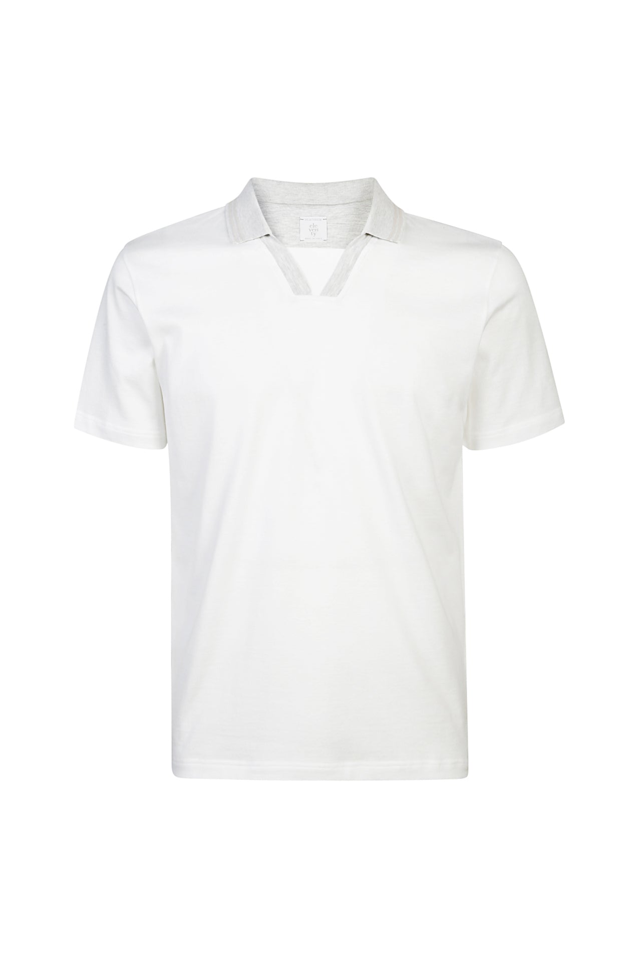 Eleventy T-Shirt Uomo Collo Polo-Bianco
