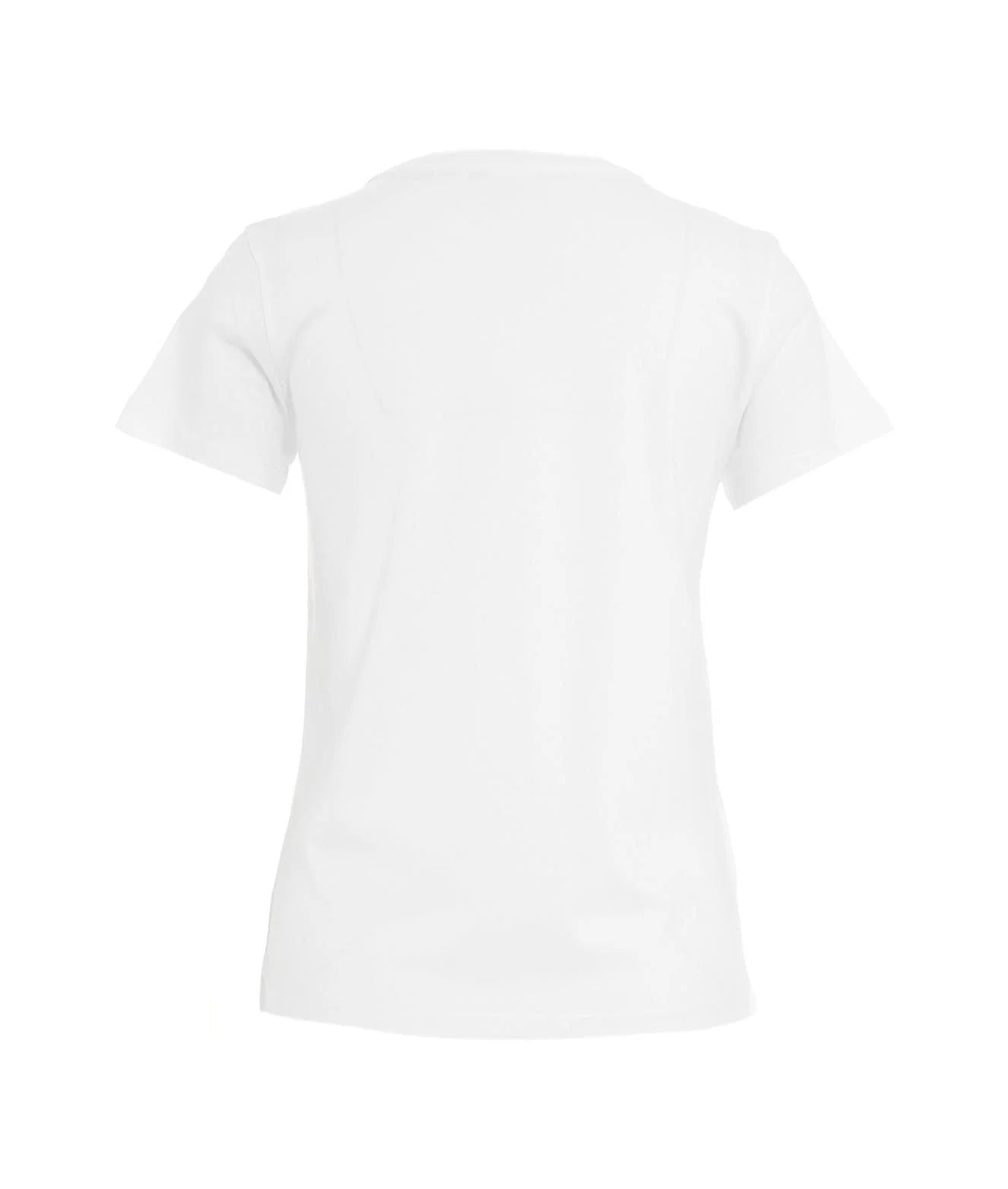 PINKO White Mini Logo Basic T-shirt