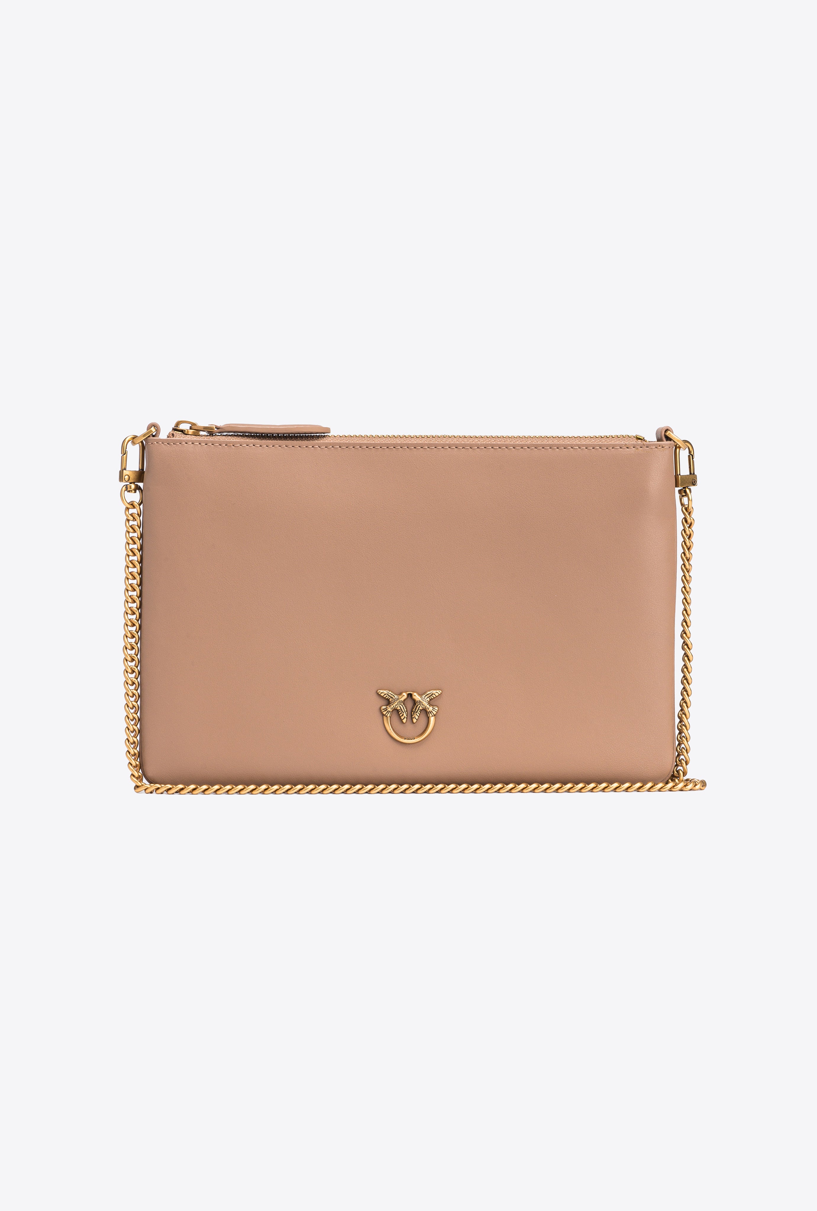 PINKO Flat Classic Ginger Biscuit Bag