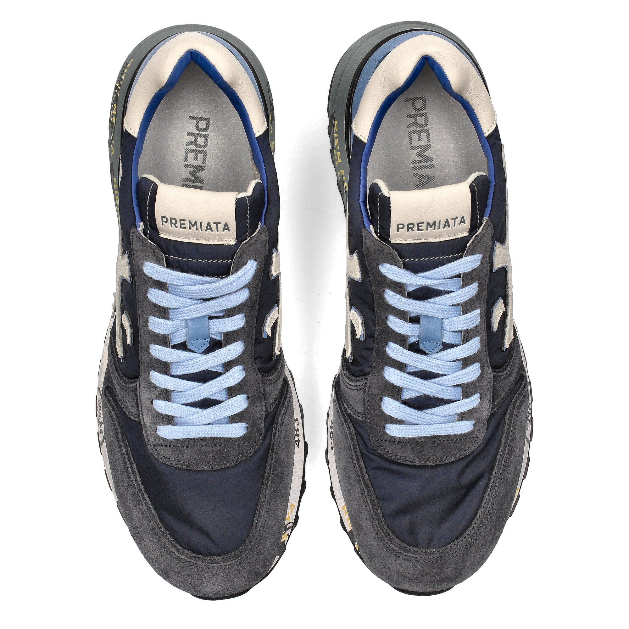 Premiata Sneakers Uomo Mick 1280E-Blu Grigio