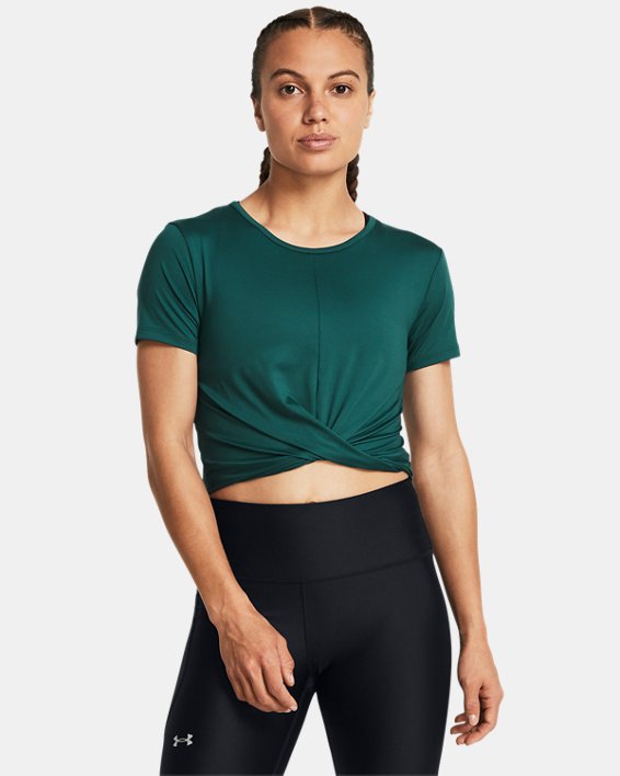 Under Armour Maglia Donna Crop Motion Crossover-Hydro Teal