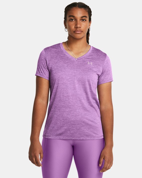Under Armour T-Shirt Donna Tech Twist V-Provence Purple