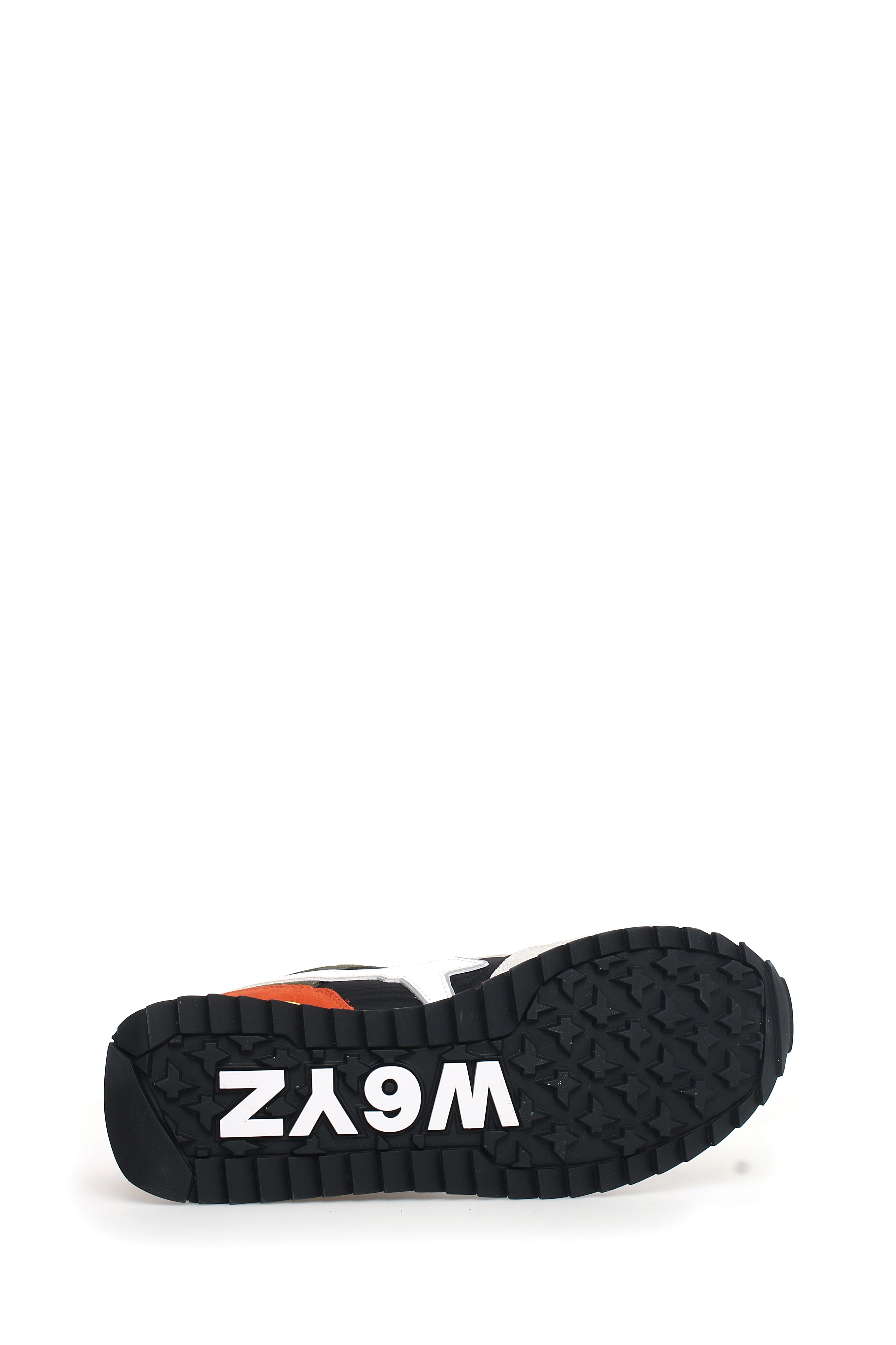 W6YZ-Sneaker Uomo Yak M-White Black Military Orange