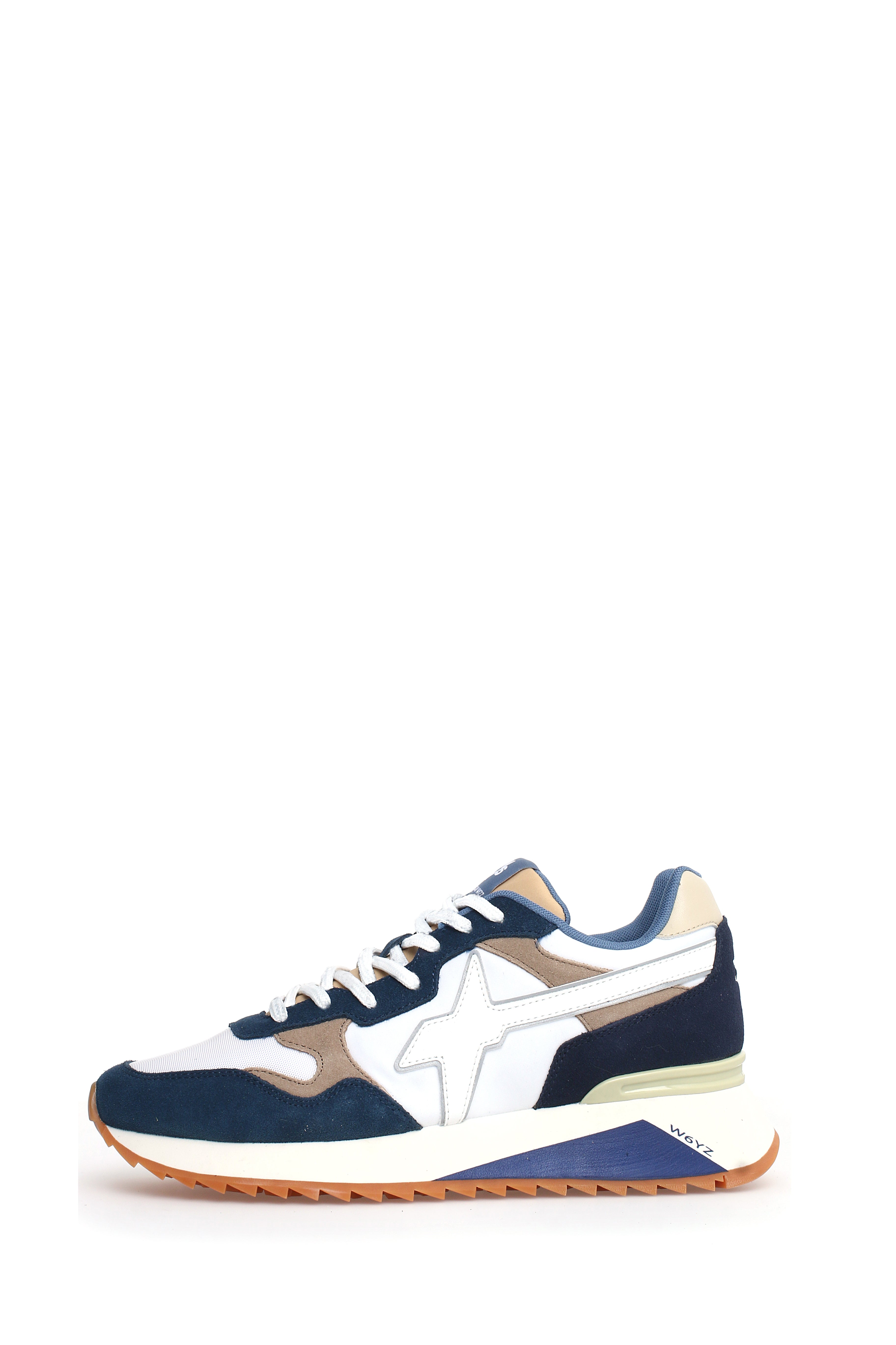 W6YZ-Sneaker Uomo Yak M-Bluette White Taupe