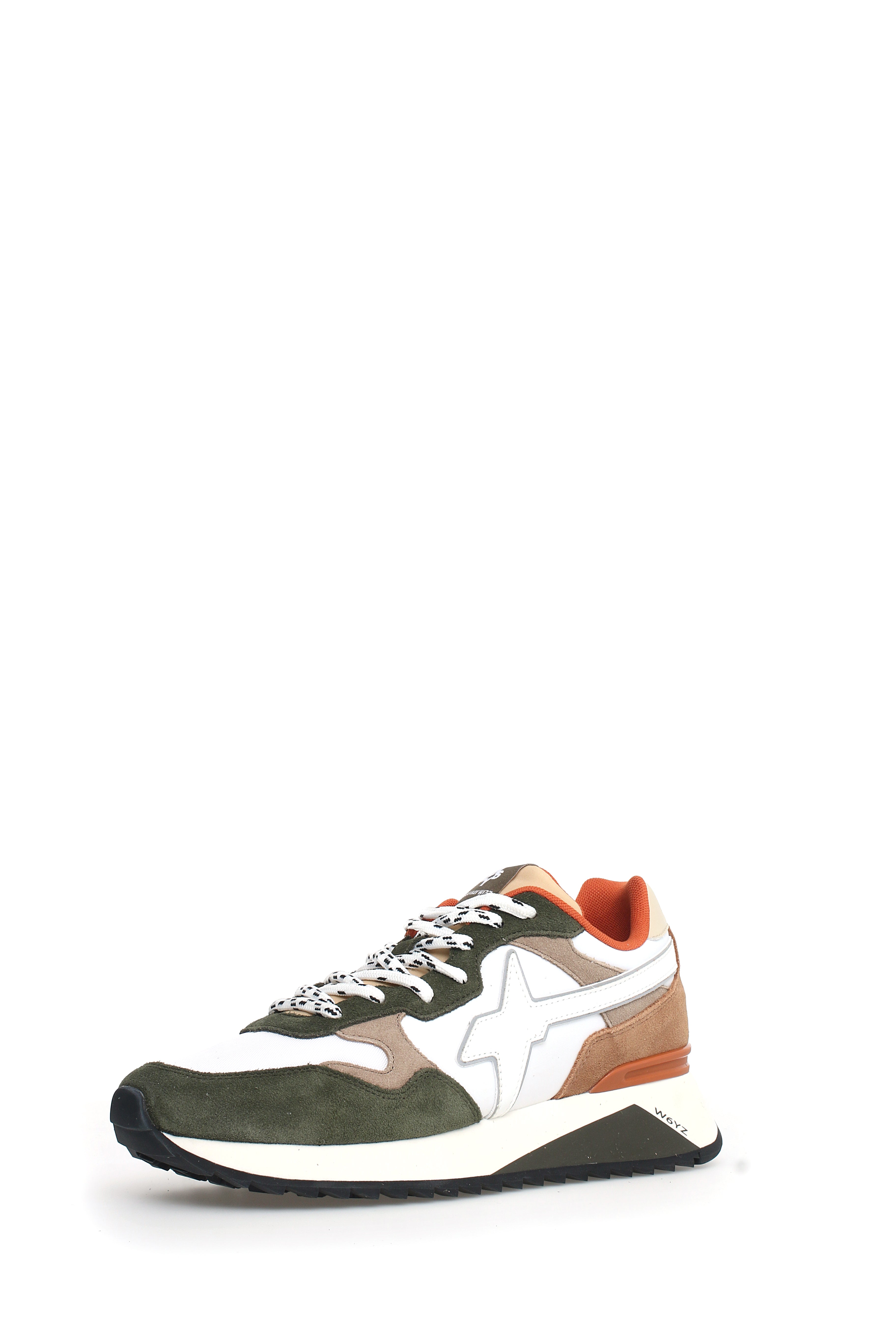 W6YZ-Sneaker Uomo Yak M-Militare White Brown