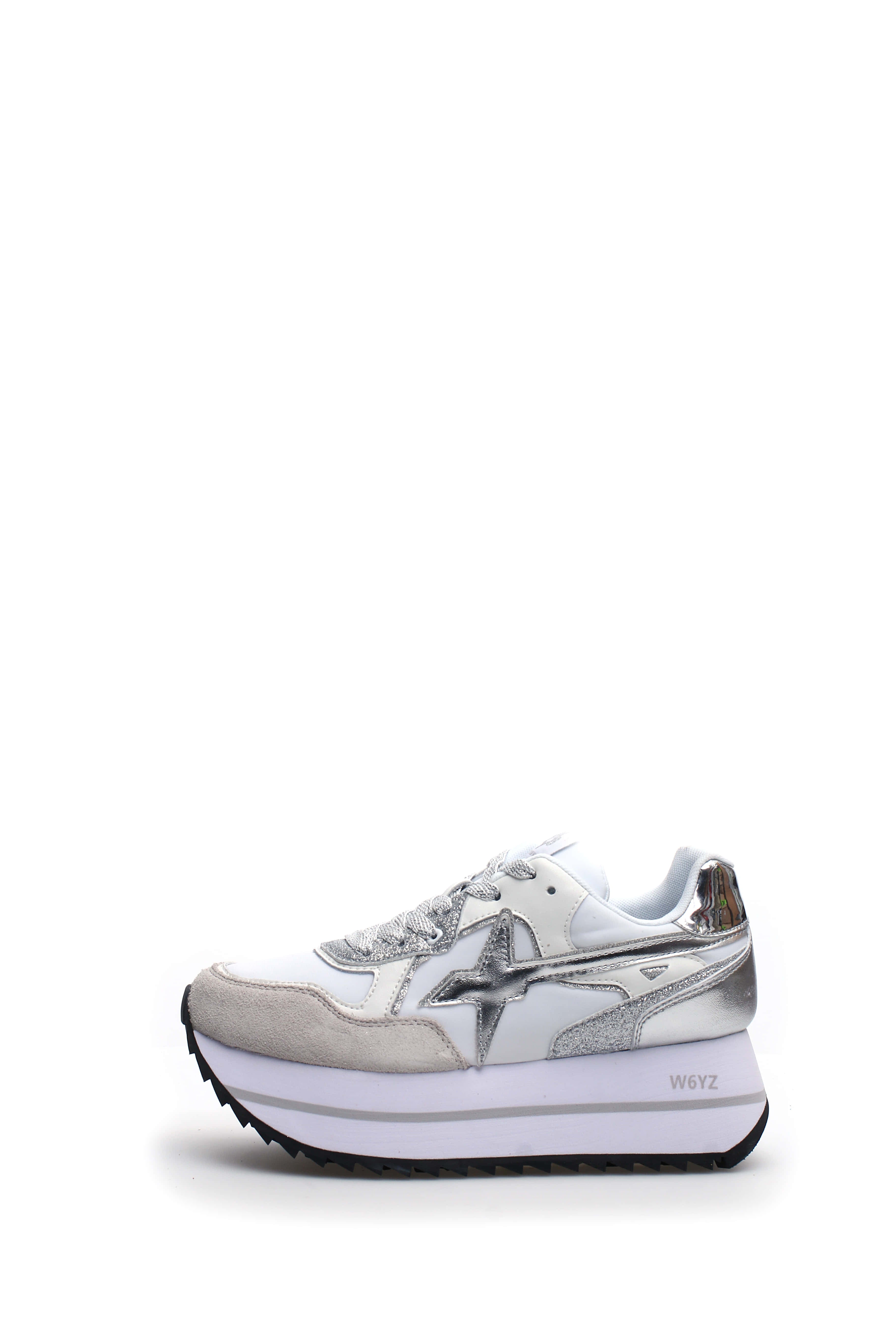 W6YZ-Sneaker Donna Deva W-White Silver